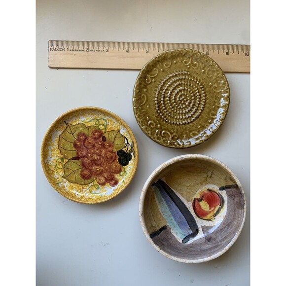 Vintage Mediterranean Serving Dishes Small Dipping Bowls Set Of 3 - Picture 2 of 10